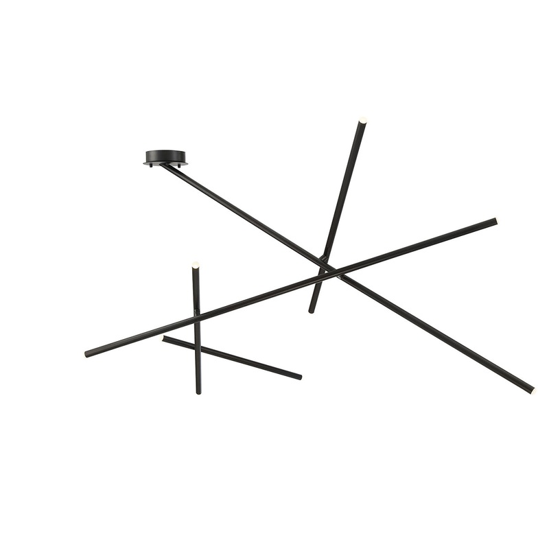 Crossroads LED Flush Mount in Black