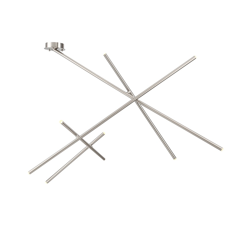 Crossroads LED Flush Mount in Satin Nickel