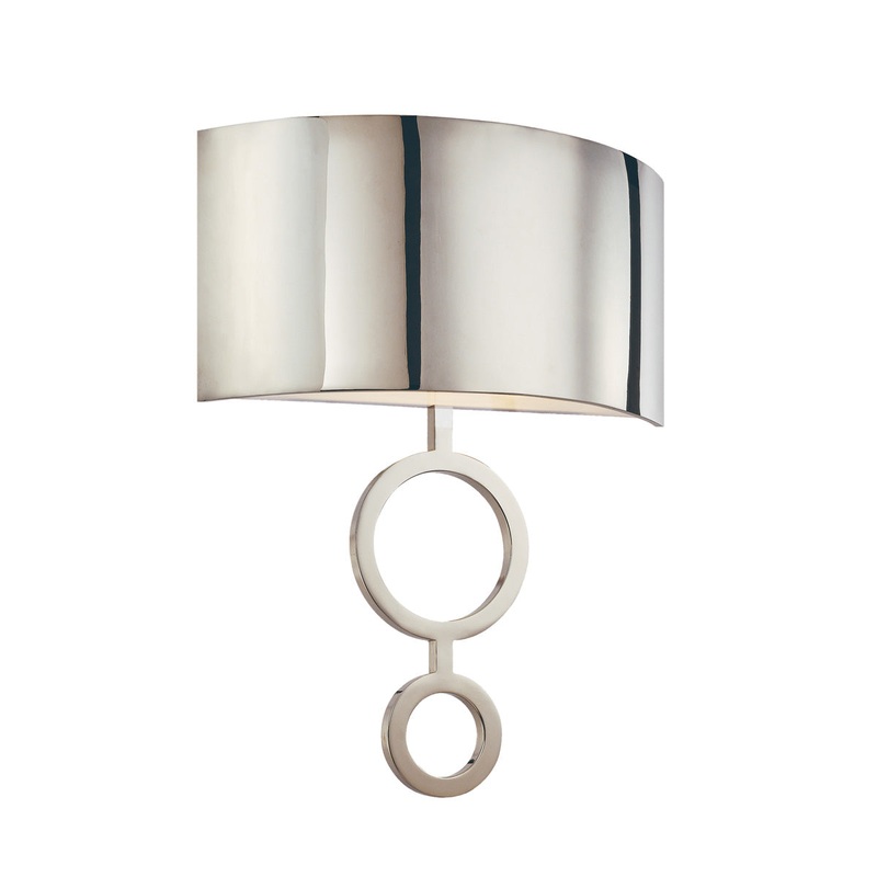 Dianelli Two Light Wall Sconce in Polished Nickel