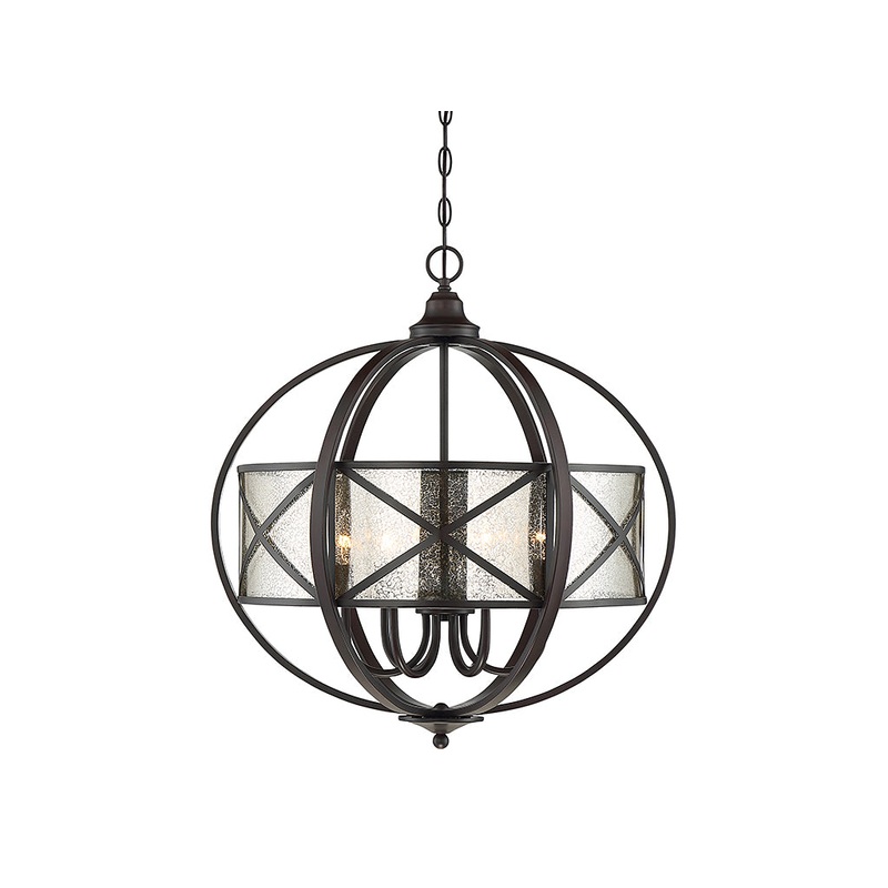 Holland Six Light Pendant in English Bronze