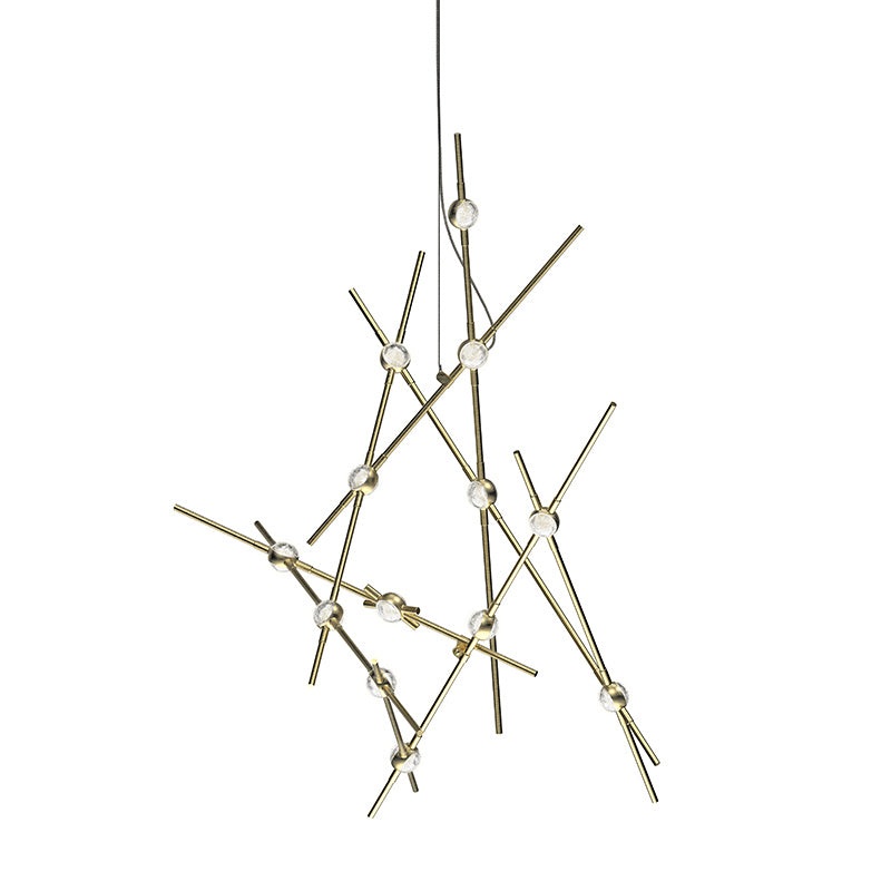 LED Lantern in Satin Brass