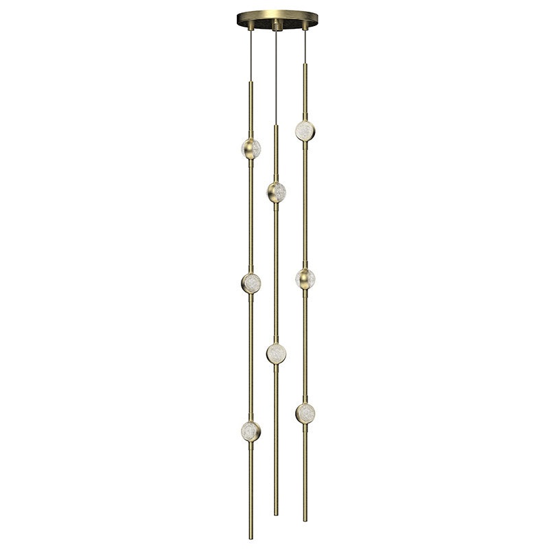 LED Pendant in Satin Brass