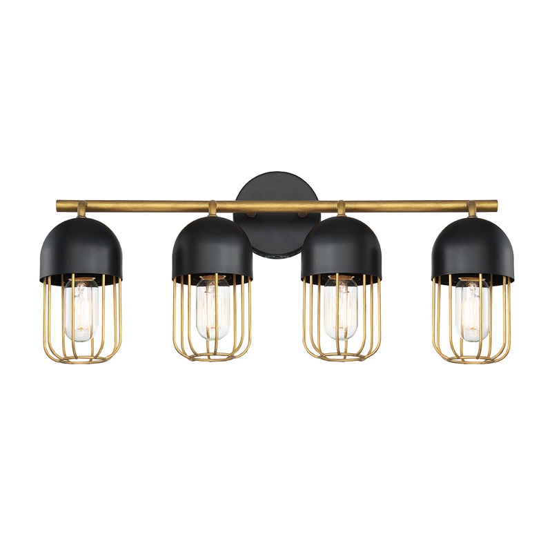 Palmerston Four Light Bathbar in Matte Black