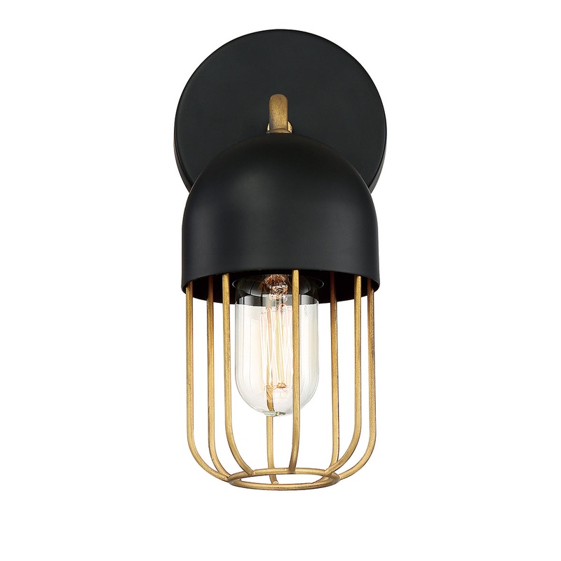 Palmerston One Light Wall Sconce in Matte Black