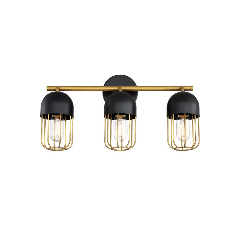 Palmerston Three Light Bathbar in Matte Black