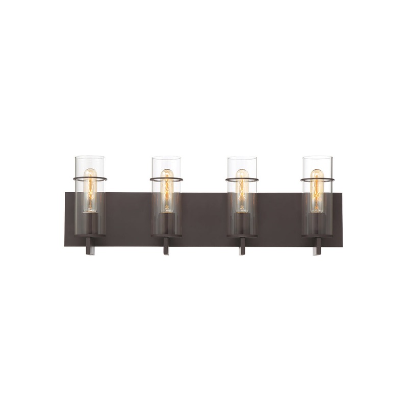 Pista Four Light Bathbar in Bronze