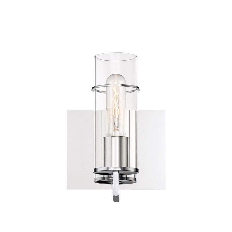 Pista One Light Wall Sconce in Chrome