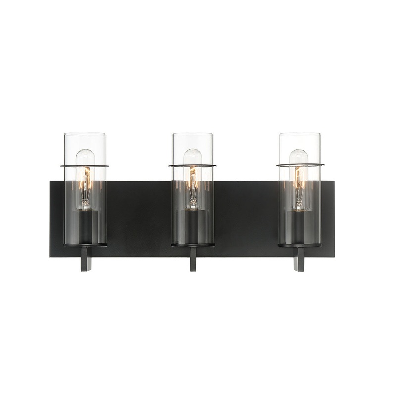 Pista Three Light Bathbar in Black