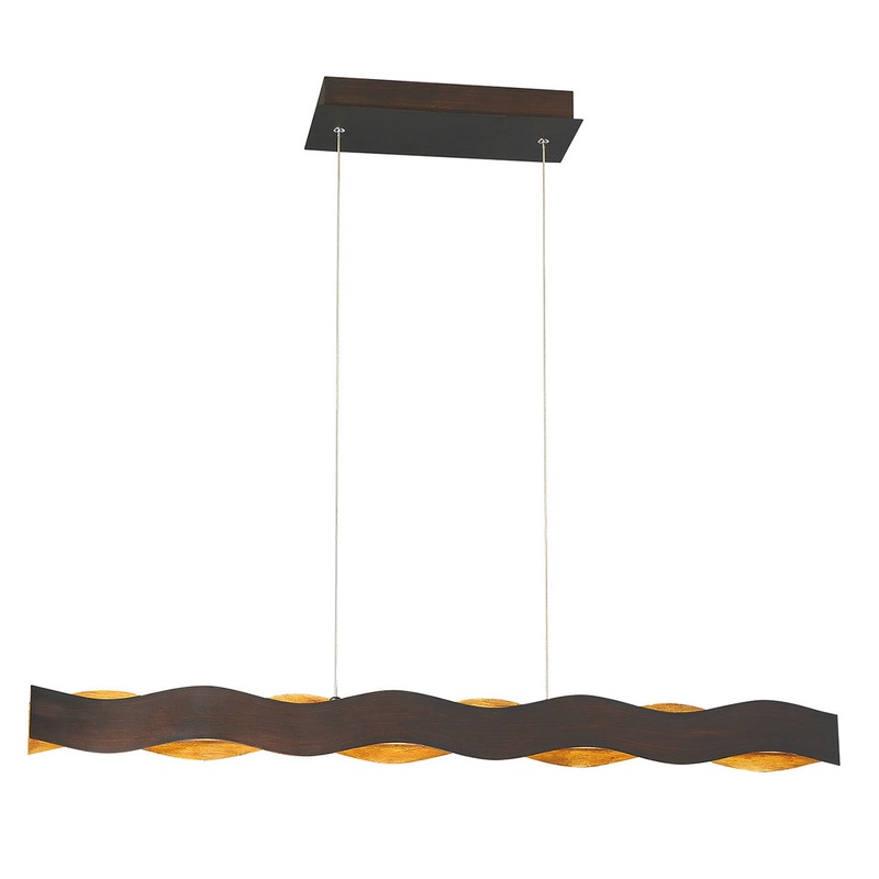 Ripple LED Chandelier in Bronze