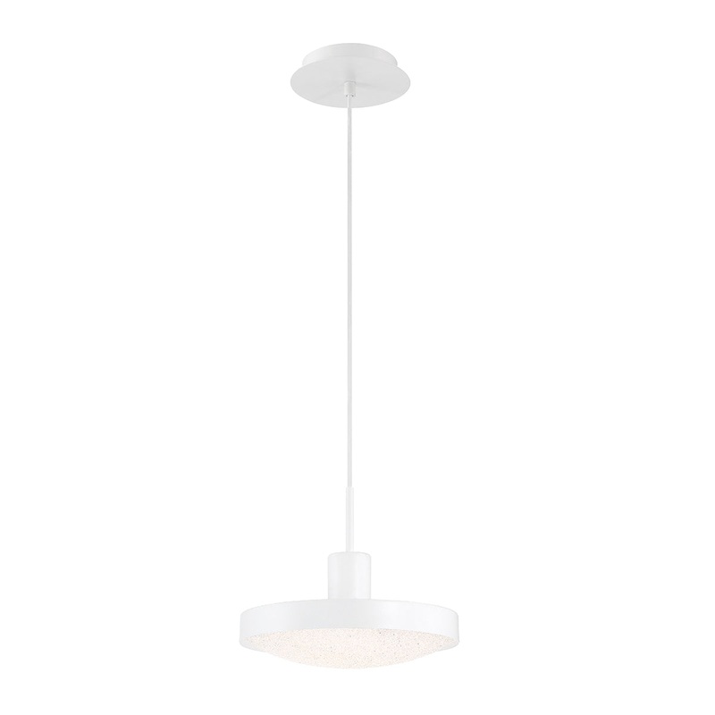 Sandstone LED Pendant in White