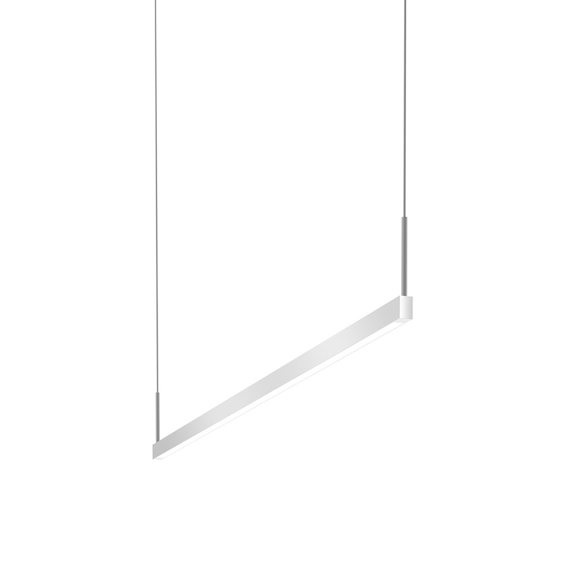 Thin-Line LED Pendant in Bright Satin Aluminum