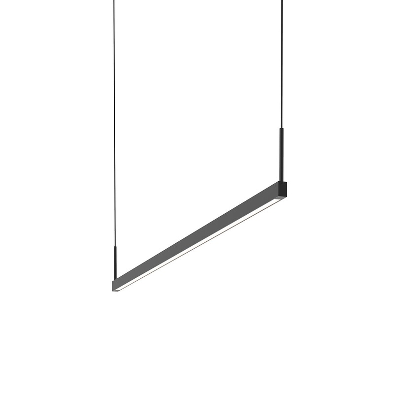 Thin-Line LED Pendant in Satin Black