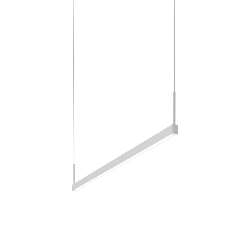 Thin-Line LED Pendant in Satin White