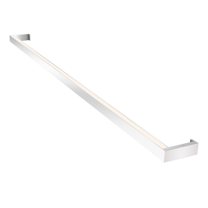 Thin-Line LED Wall Bar in Bright Satin Aluminum