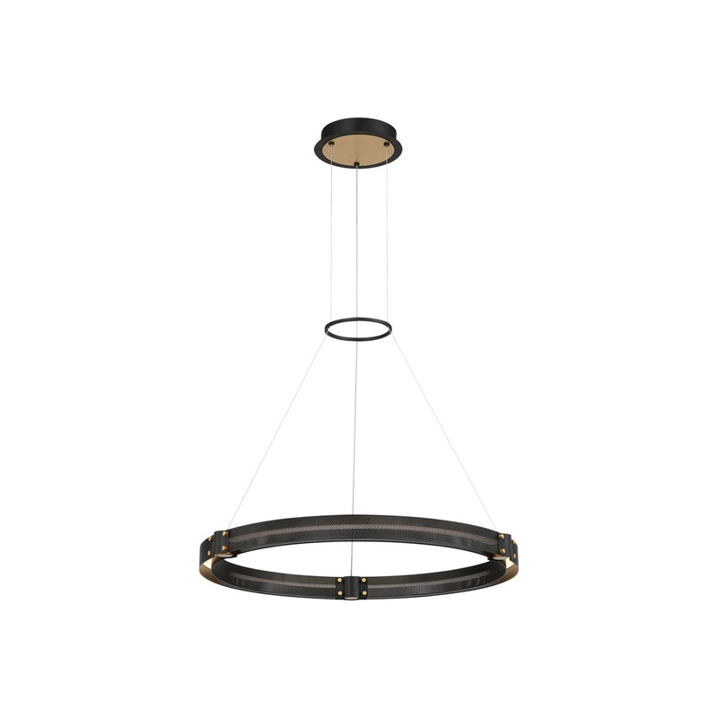 Admiral LED Chandelier in Matte Black/Gold