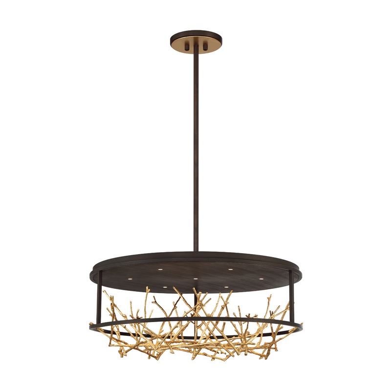 Aerie LED Chandelier in Bronze/Gold