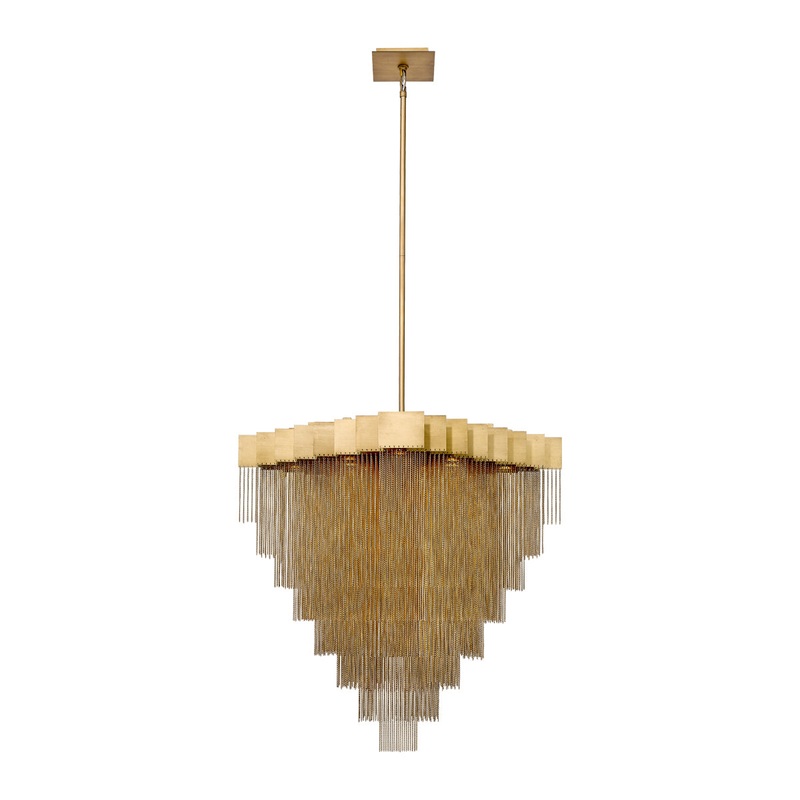 Bloomfield LED Chandelier in Antique Brush Gold