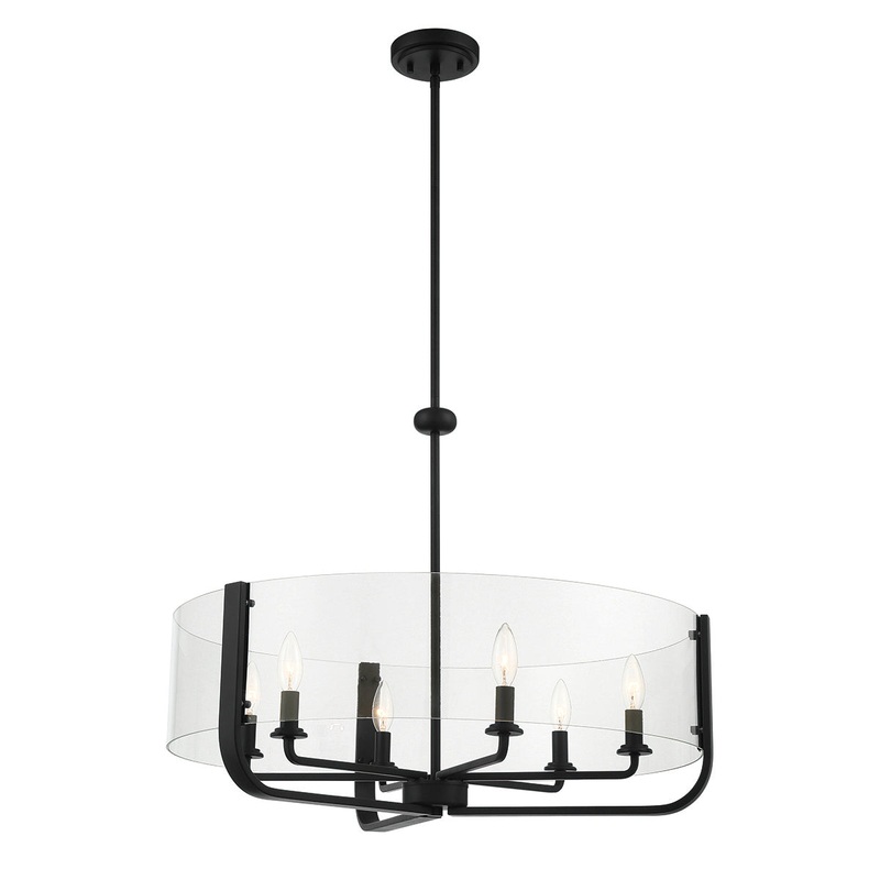 Campisi Six Light Chandelier in Black