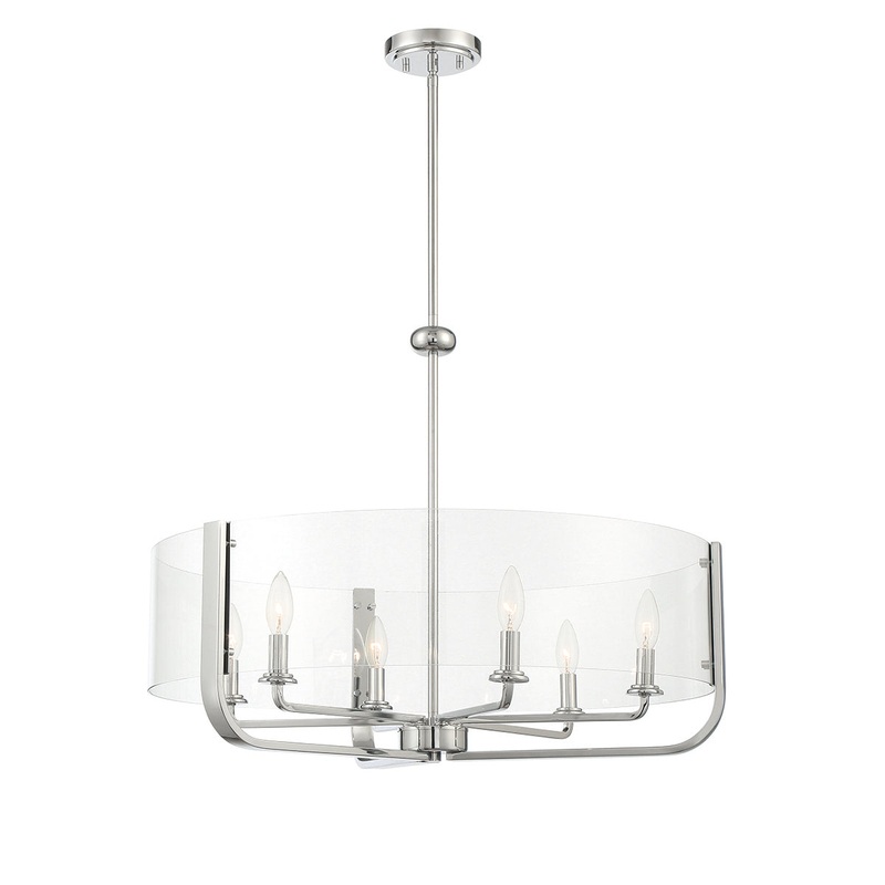 Campisi Six Light Chandelier in Chrome