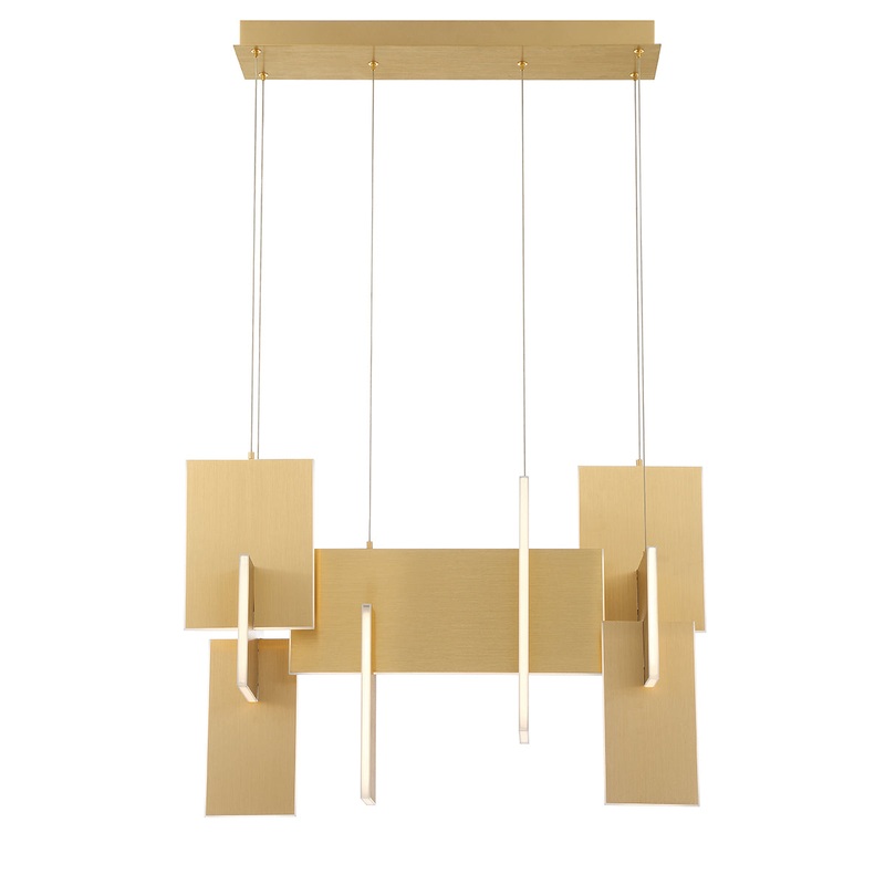 Coburg LED Chandelier in Anodized Gold
