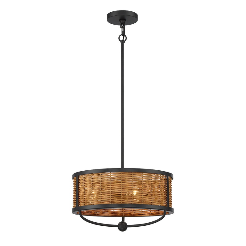 Comparelli Three Light Chandelier in Dark Bronze