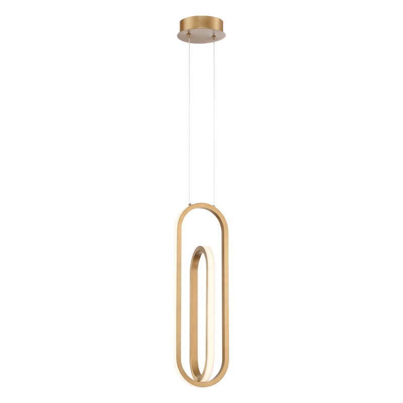 Demark LED Pendant in Satin Gold