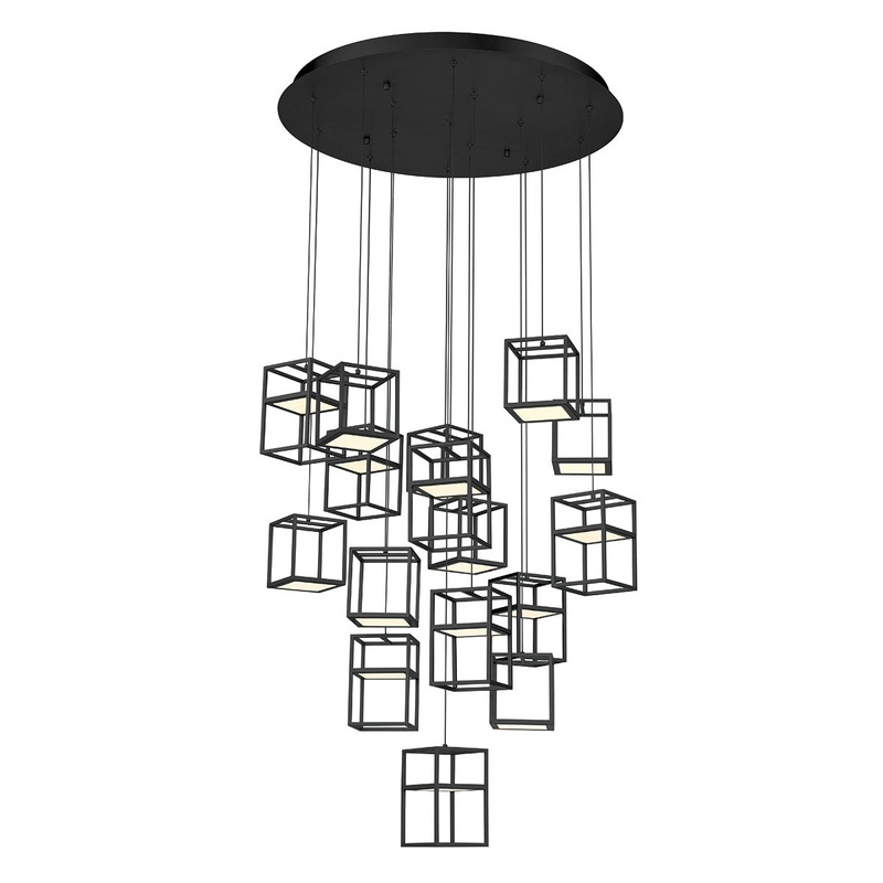 Ferro LED Chandelier in Black