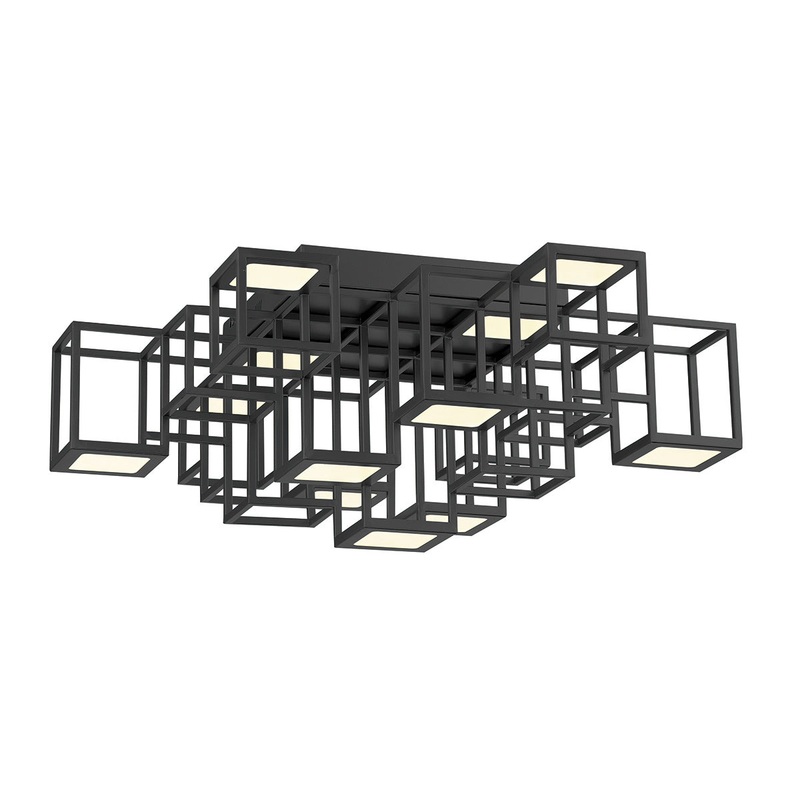 Ferro LED Flush Mount in Black