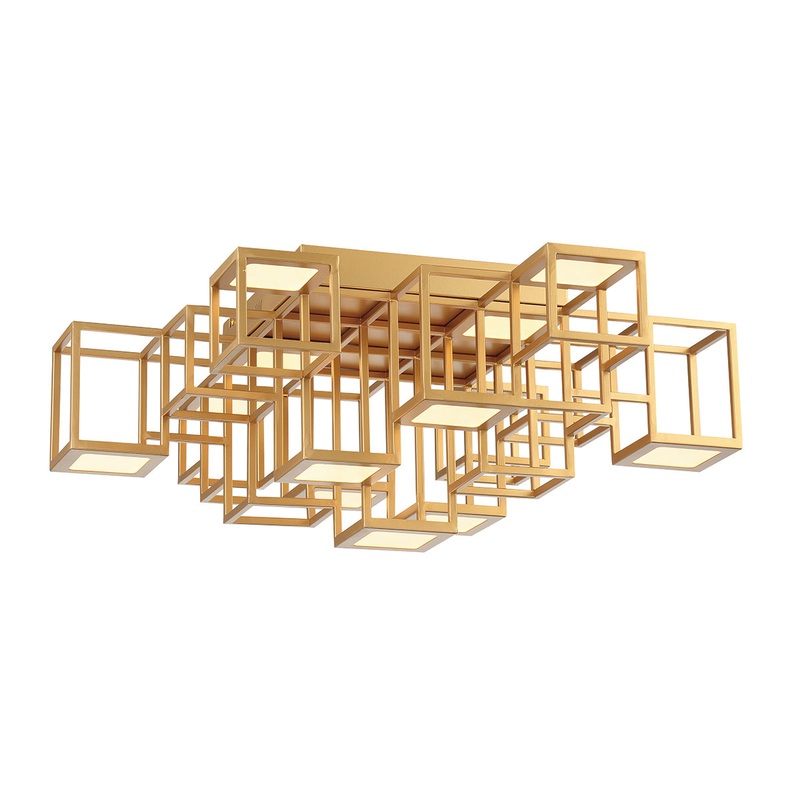 Ferro LED Flush Mount in Gold