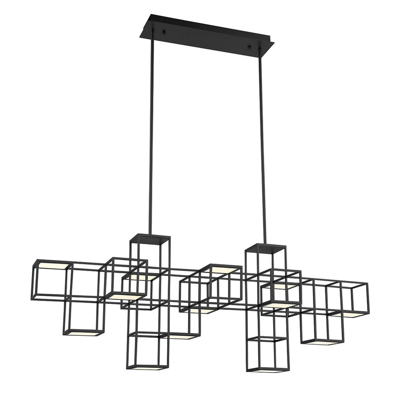Ferro LED Linear Chandelier in Black