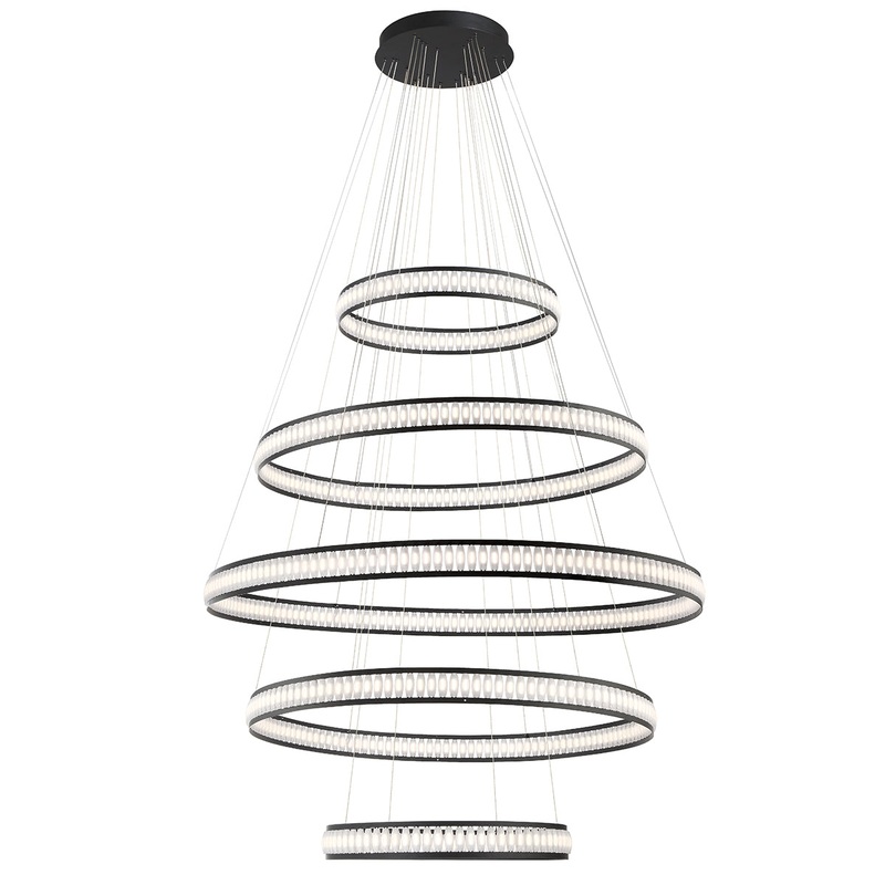 Forster Five Light Chandelier in Black