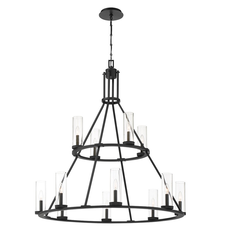 Nerito 12 Light Chandelier in Matte Black