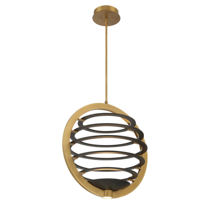 Ombra LED Chandelier in Brass/Black