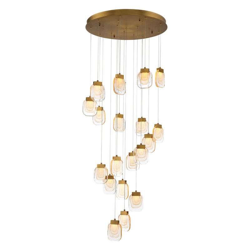 Paget LED Chandelier in Gold