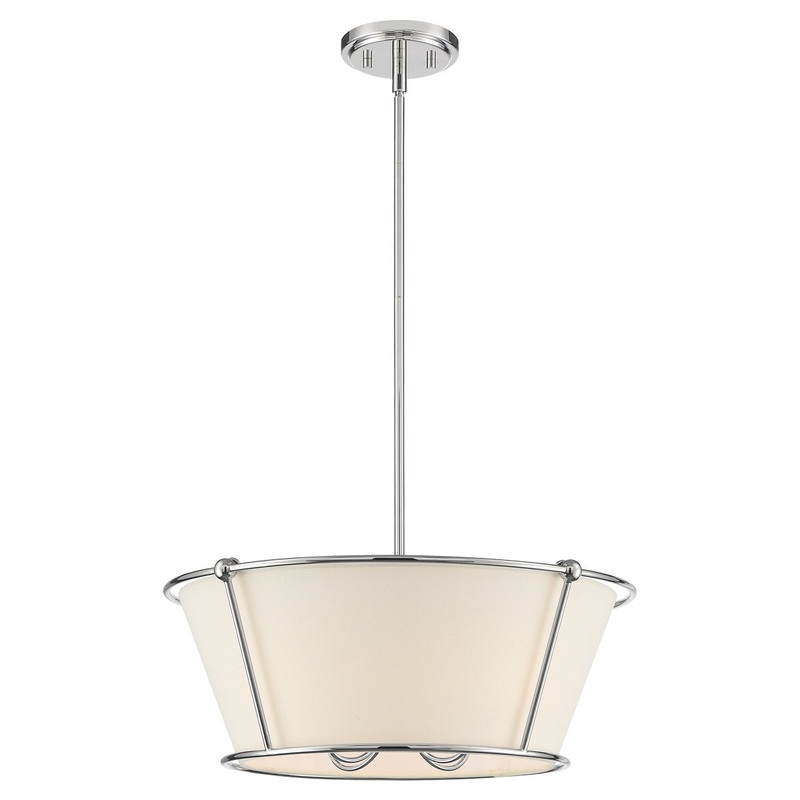 Pulito Four Light Semi Flush Mount in Polished Nickel