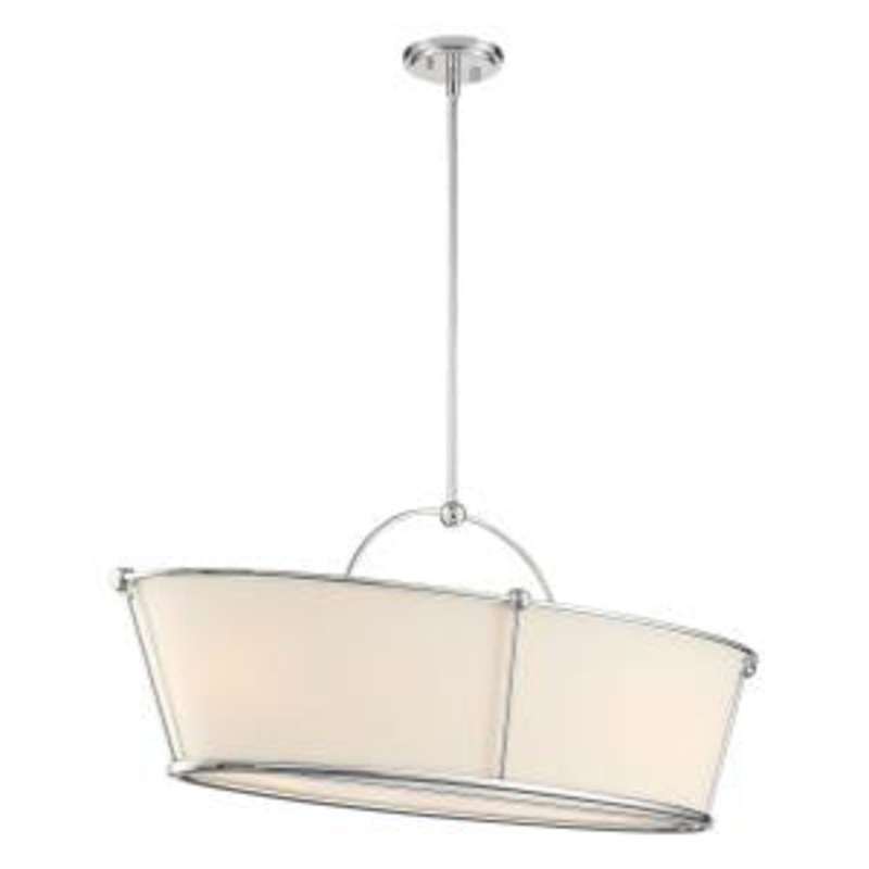 Pulito Six Light Island Pendant in Polished Nickel