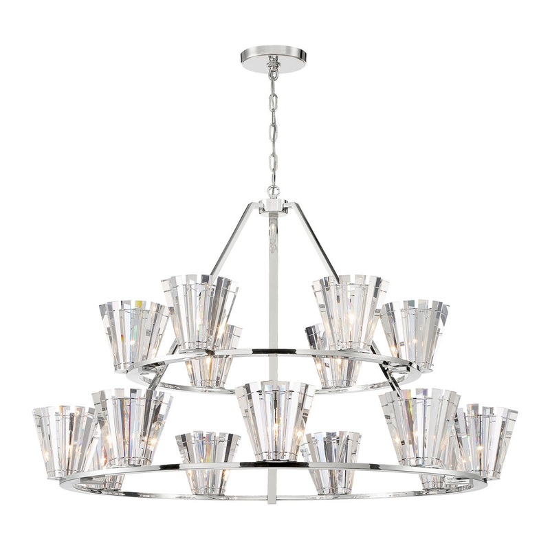 Ricca 15 Light Chandelier in Chrome