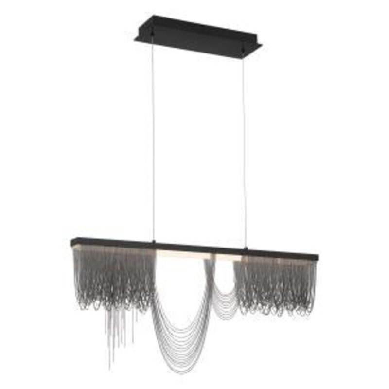 Tenda LED Chandelier in Painted Brushed Black