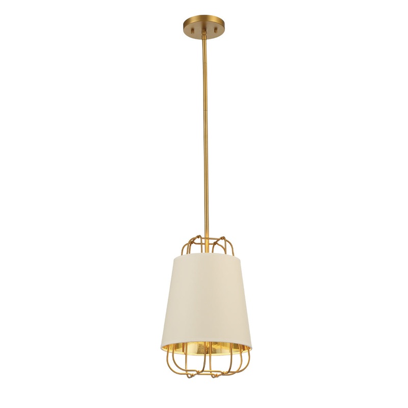 Tura One Light Pendant in Brass