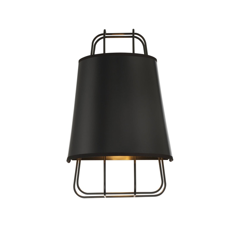 Tura One Light Wall Sconce in Black