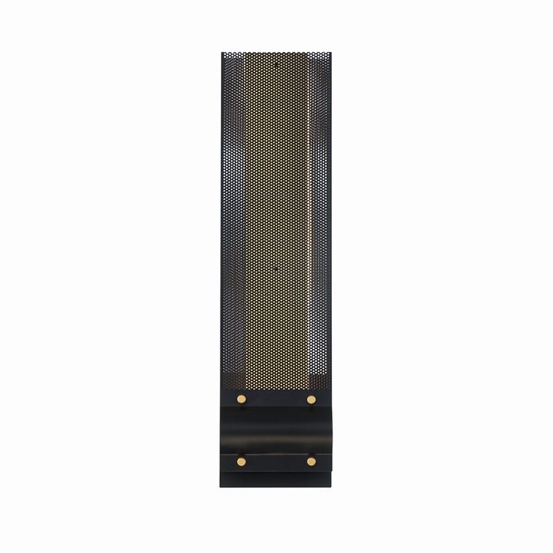 Admiral LED Outdoor Wall Sconce in Black/Gold