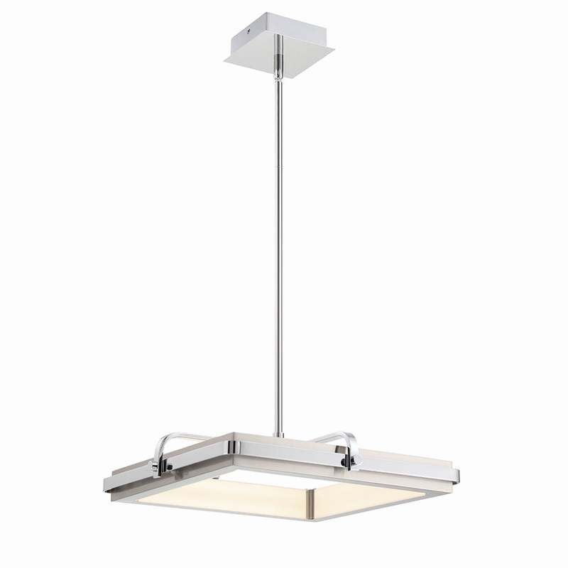 Annilo LED Chandelier in Chrome And Nickel