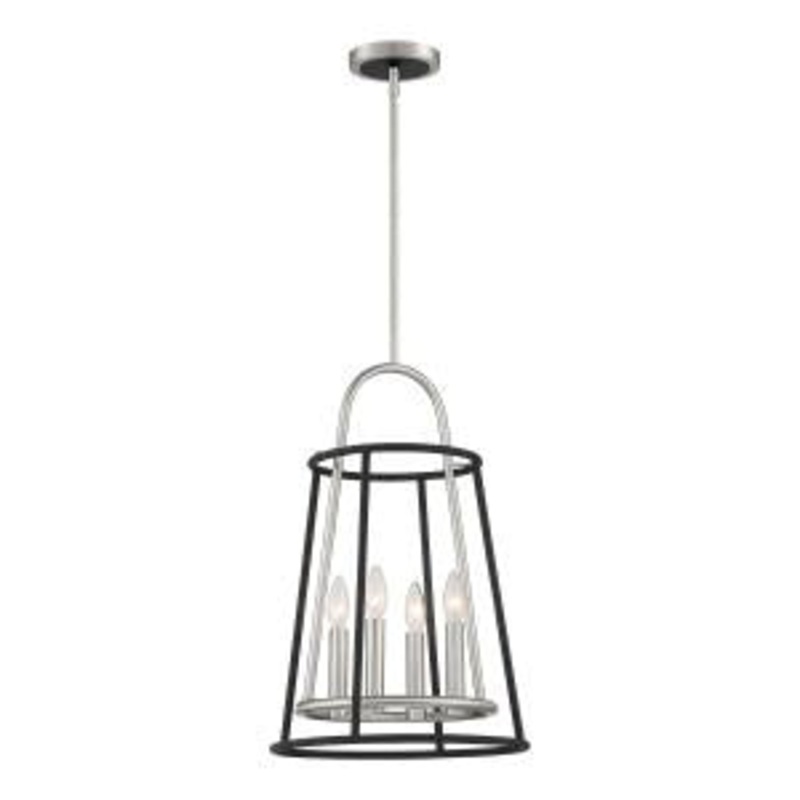 Campana Four Light Lantern in Satin Nickel
