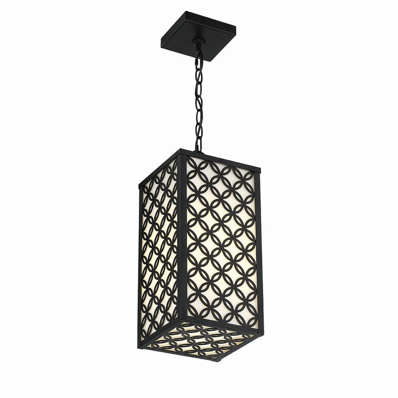 Clover LED Outdoor Pendant in Black