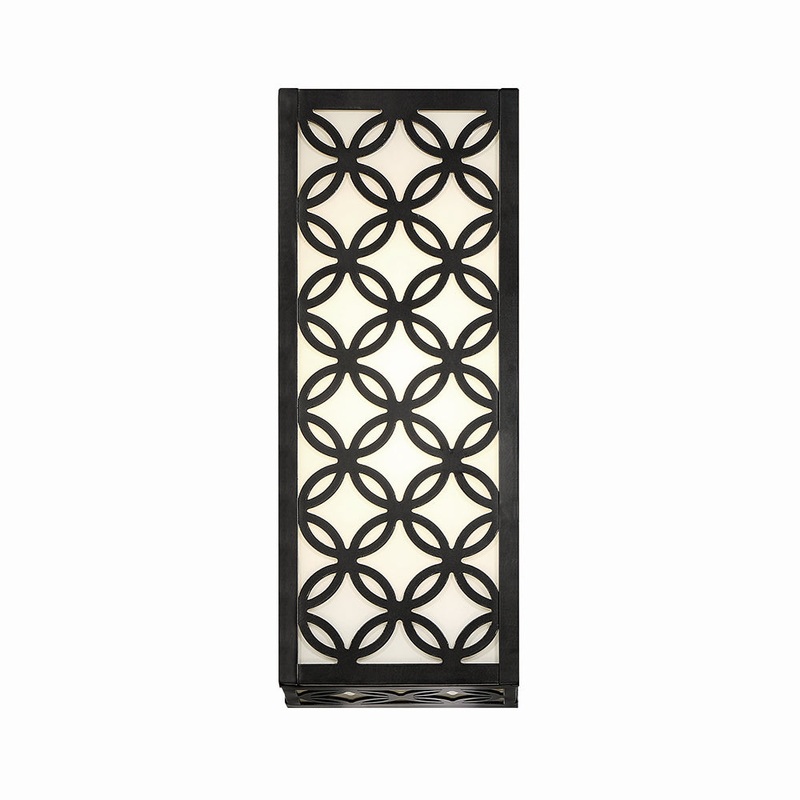 Clover LED Outdoor Wall Sconce in Black