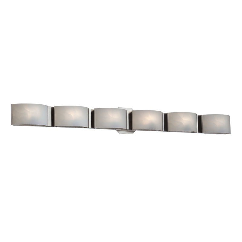 Dakota Six Light Bathbar in Satin Nickel