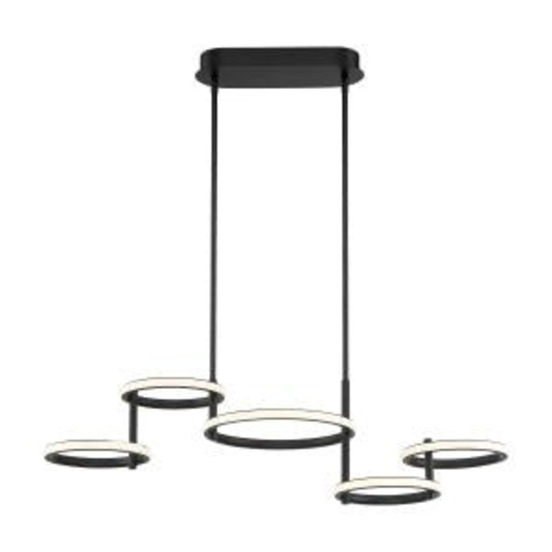 Giro LED Chandelier in Matte Black