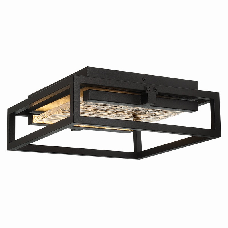 Ilya LED Outdoor Flushmount in Satin Black