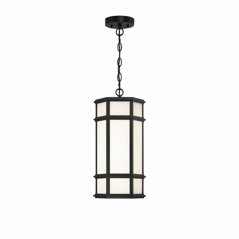Monte LED Outdoor Pendant in Satin Black