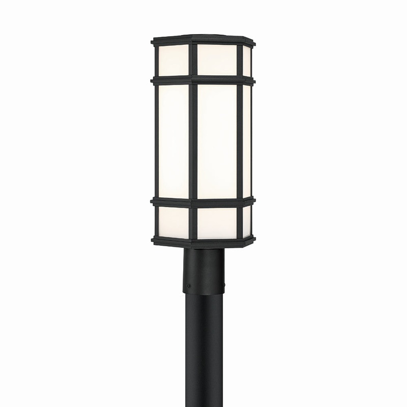 Monte LED Outdoor Post Mount in Satin Black